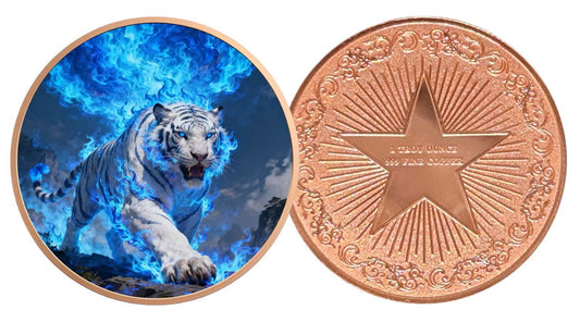 1 Troy Ounce - Blue Flame Tiger