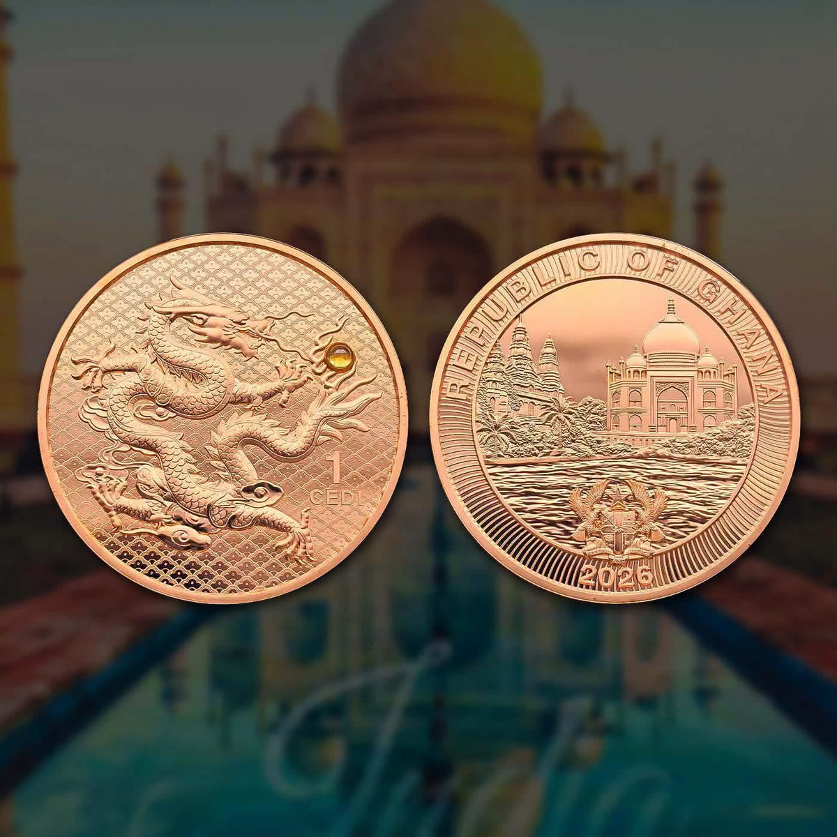 2026 Ghana - Dragon & City – India Taj Mahal