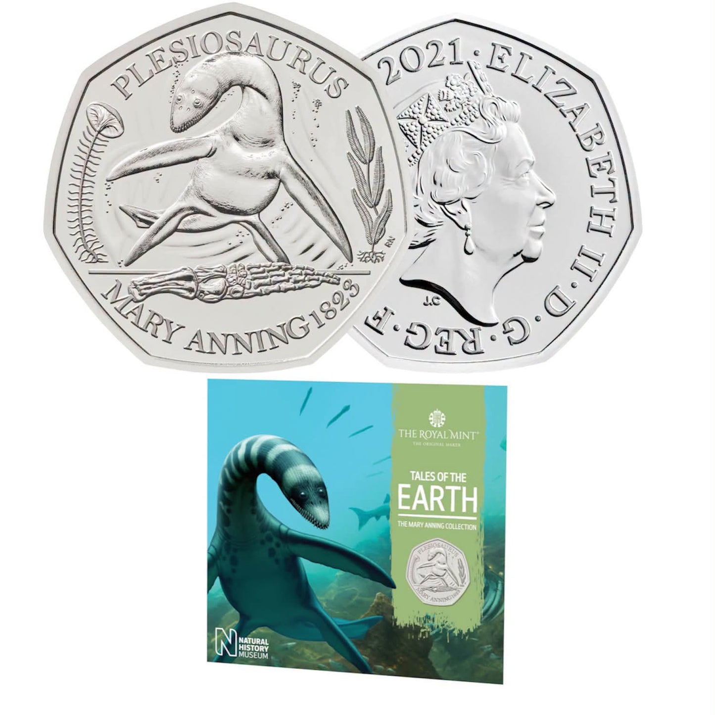 2021 UK - 50 Pence - Tales of the Earth – Plesiosaurus
