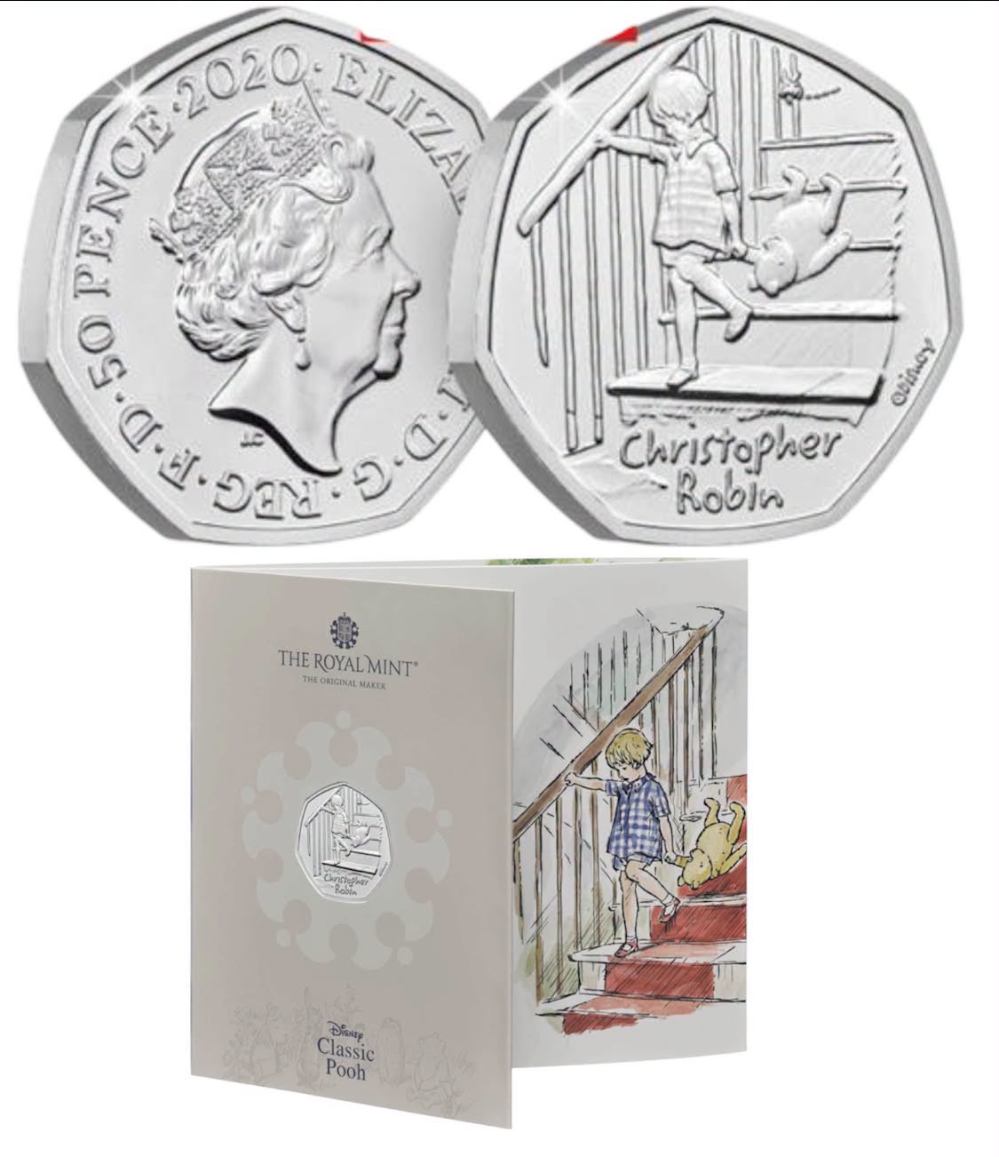 2020 UK - 50 Pence - Disney Classic Pooh – Christopher Robin