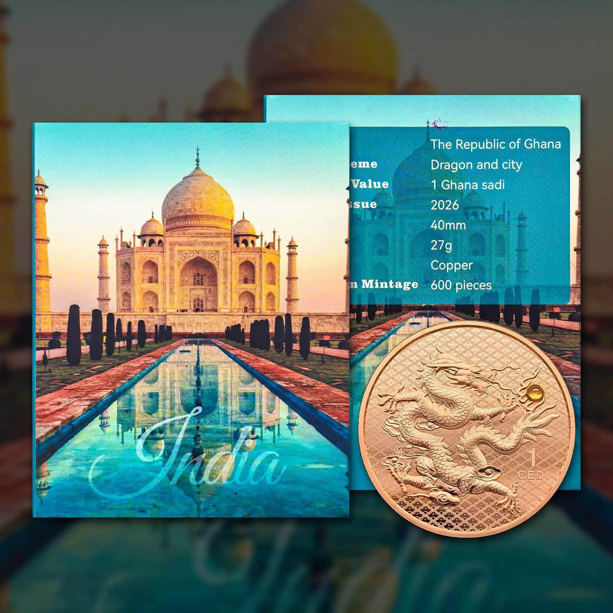 2026 Ghana - Dragon & City – India Taj Mahal