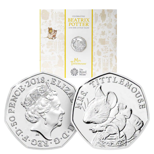 2018 UK - 50 Pence - Mrs. Tittlemouse