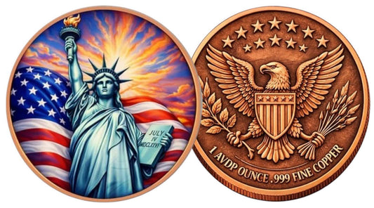 1 AVDP Ounce - Statue of Liberty Copper Round