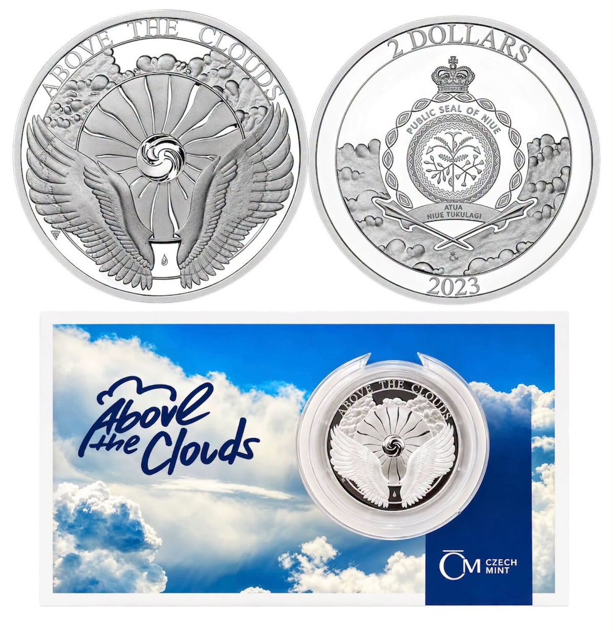 2023 Niue - 2 NZD - Above the Clouds – 1 Oz Silver Proof