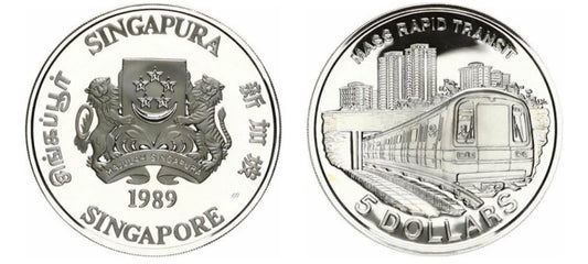 1989 Singapore - S$5 - Singapore Mass Rapid Transit