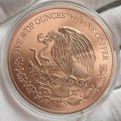 2024 Mexico Reverse Proof Libertad Sunset 5 AVDP Oz Copper Tribute Medallion in Capsule image 1
