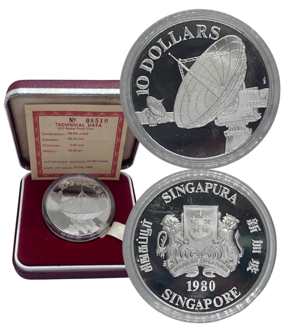 1980 Singapore - S$10 - Satellite Communication