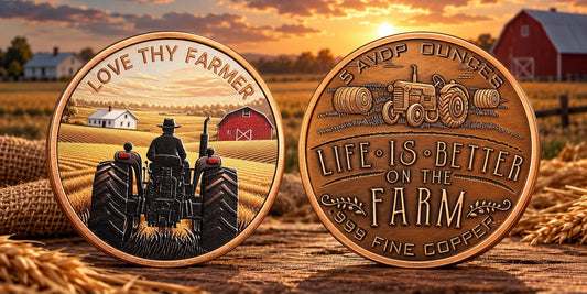 5 AVDP Oz - Love Thy Farmer – Colorized Copper Round