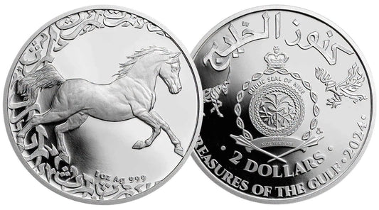 2024 Niue - $2 - 1 Oz Gulf Horse Silver Bullion Coin