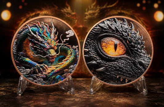 5 AVDP - Dragon Eye – Ultra High Relief Colorized Copper Round