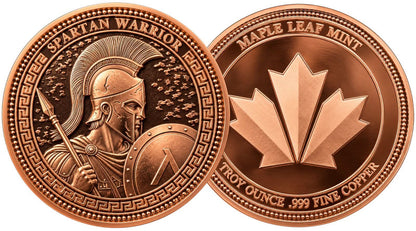 1 Troy oz - Spartan Warrior – Full Copper Round