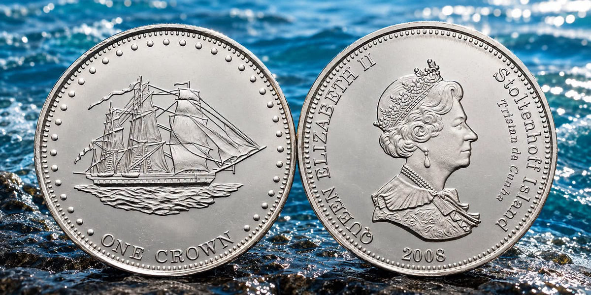 2008 TDC - 1 Crown - Berger sailing ship Crown coin
