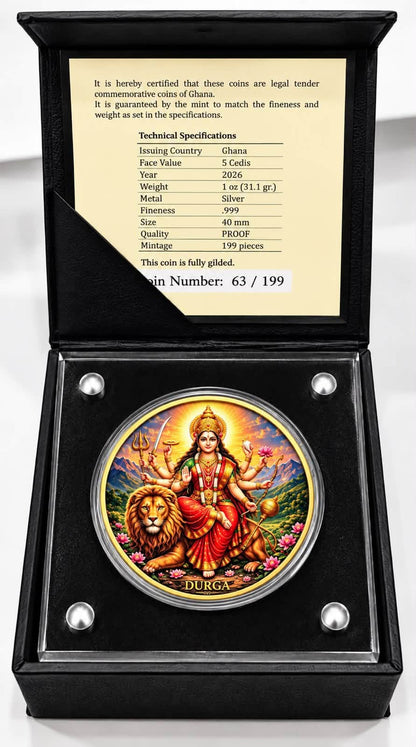 2026 Ghana - Durga – 1 Oz Silver Proof Coin