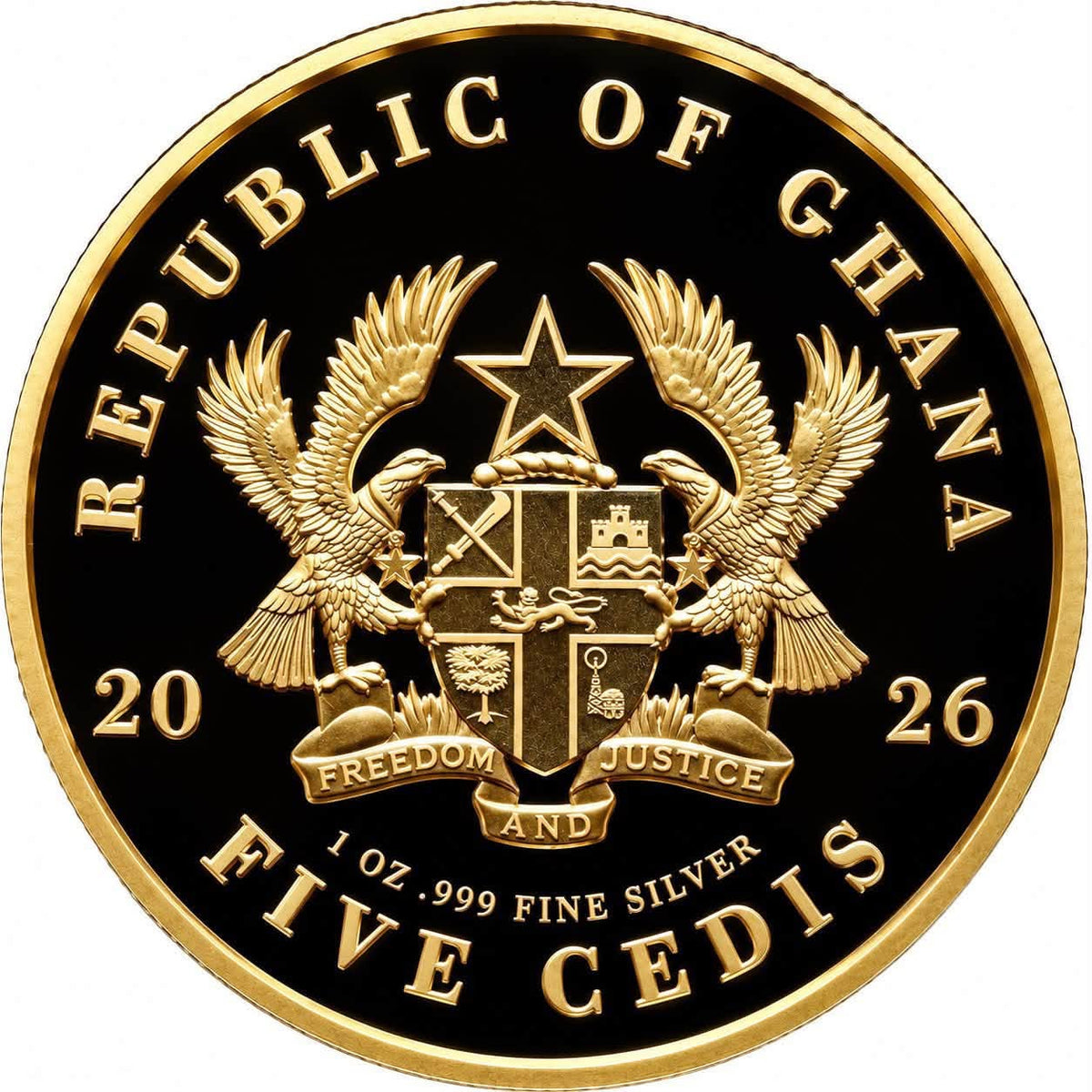 2026 Ghana - Durga – 1 Oz Silver Proof Coin