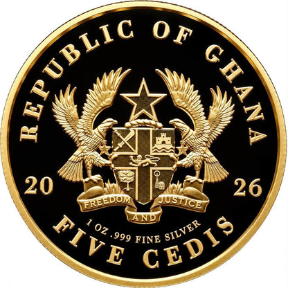 2026 Ghana - Durga – 1 Oz Silver Proof Coin