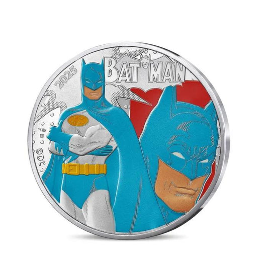 2025 France - DC Comics Series - Vintage Batman Color Coin in Original Paris Mint Pack image 0