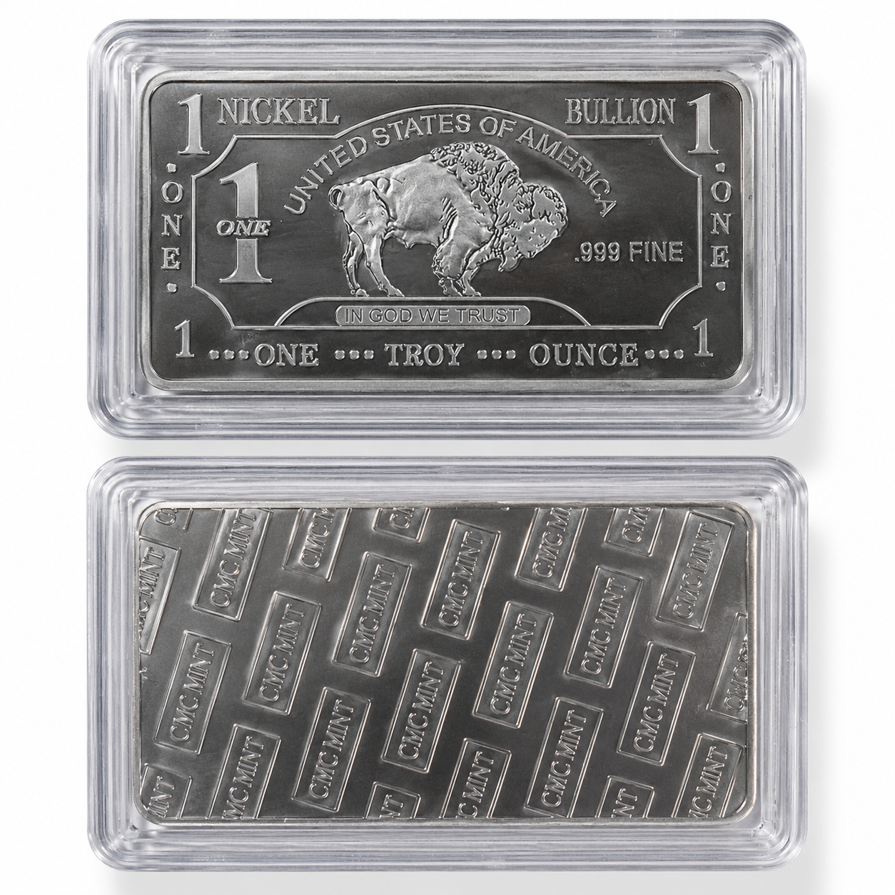 1 Troy Ounce .999 Fine Nickel Bullion Bar