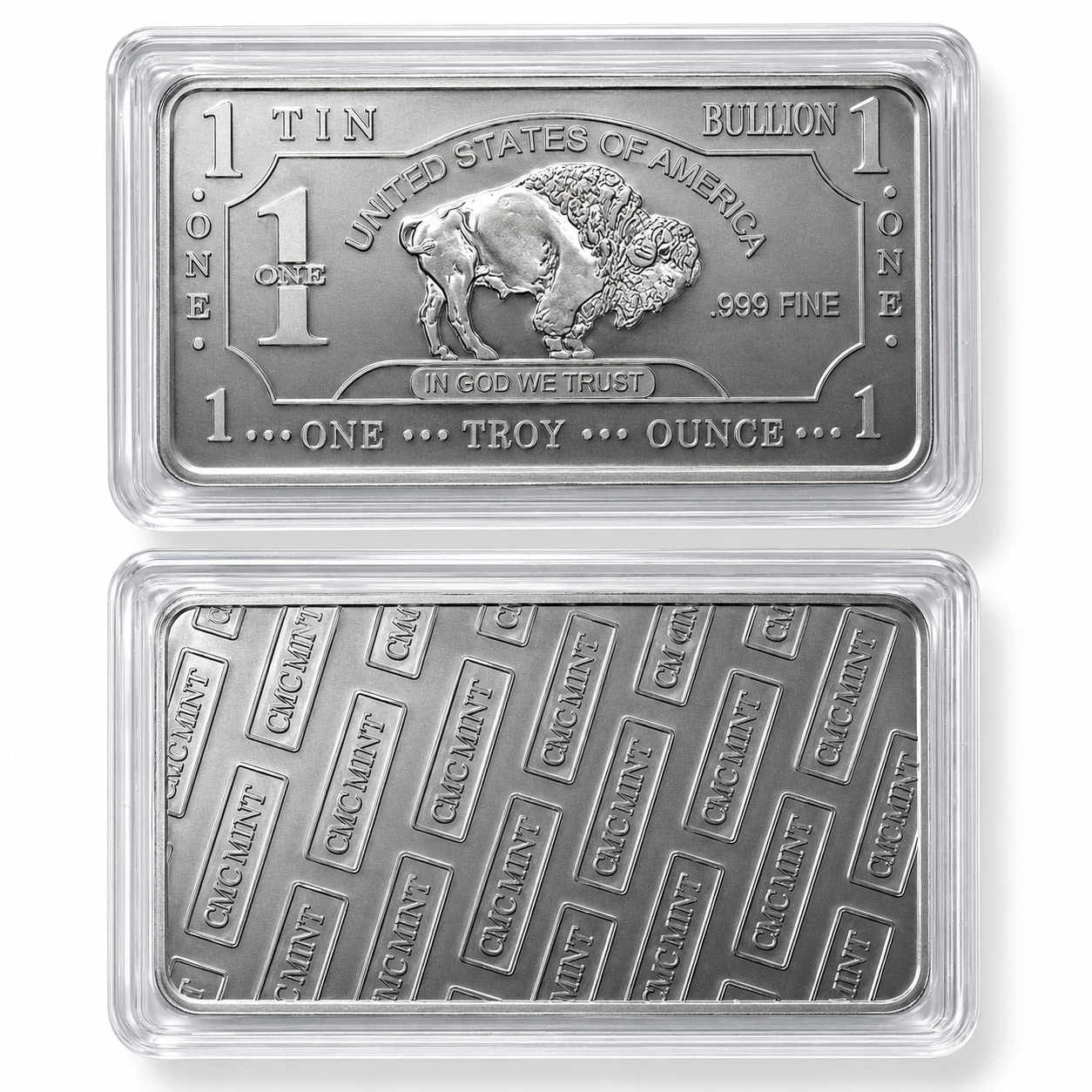 1 Troy Ounce .999 Fine Tin Bullion Bar