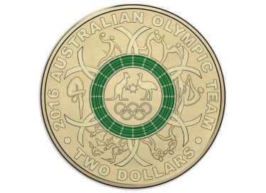 2016 - Australian Olympic Team - Swimming Cover - Five Colored Commemorative Coins Collection in Original Royal Australian Mint Pack image 6