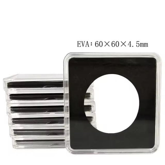 NUMISMATE - 10 Pieces 60mm Premium Acrylic Coin Capsules with Black Eva Foam Gasket and 4 Sizes (23/34/44/55 mm) Coins Holder for Collectors image 1