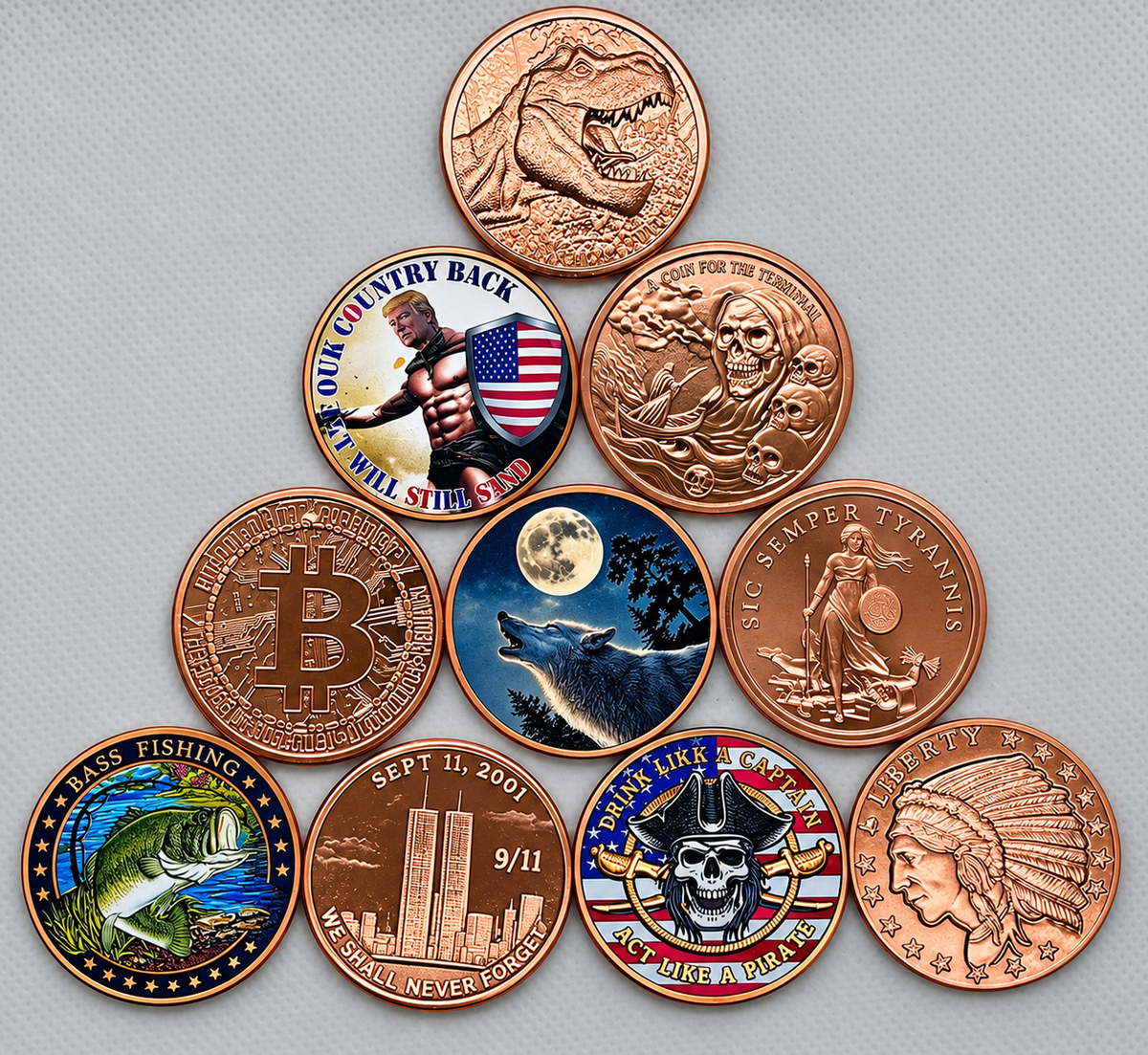 Random Copper Round/Bar with Random Designs