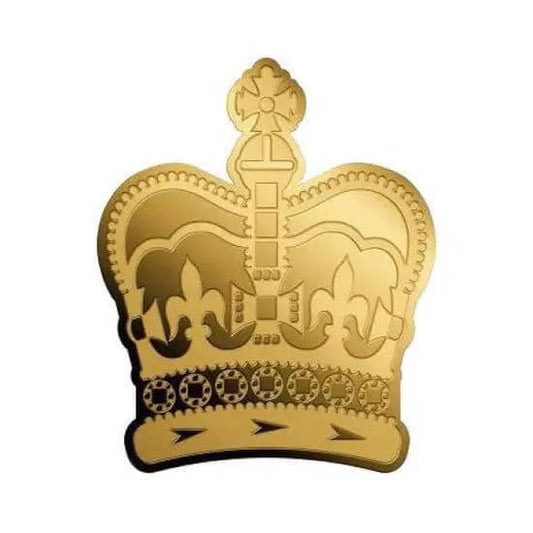 Chad - 2023 King Charles III The New Monarch Crown Shaped Commemorative Gold Coin in Card image 0