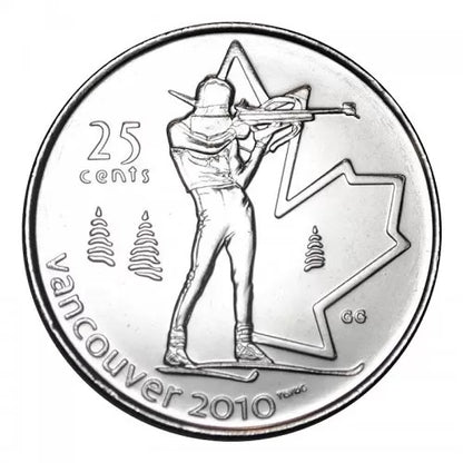 2007 Canada - 25 Cents - Vancouver 2010 Winter Olympics - Biathlon