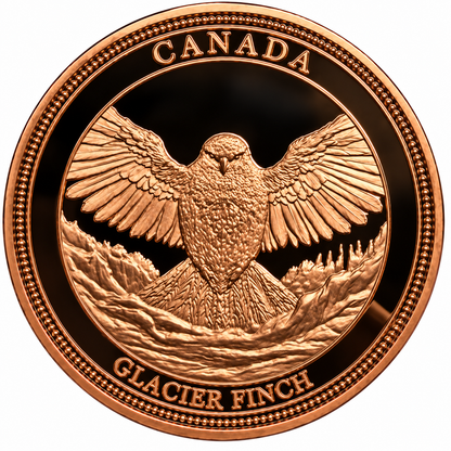 Canada - 1 Troy Oz - Glacier Finch – Canadian Heritage Series Copper Round