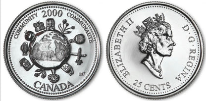 2000 Canada - 25 Cents - Millennium Quarters Series - Community