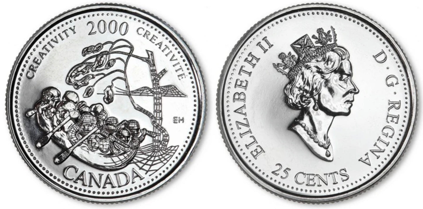 2000 Canada - 25 Cents - Millennium Quarters Series - Creativity