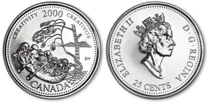 2000 Canada - 25 Cents - Millennium Quarters Series - Creativity