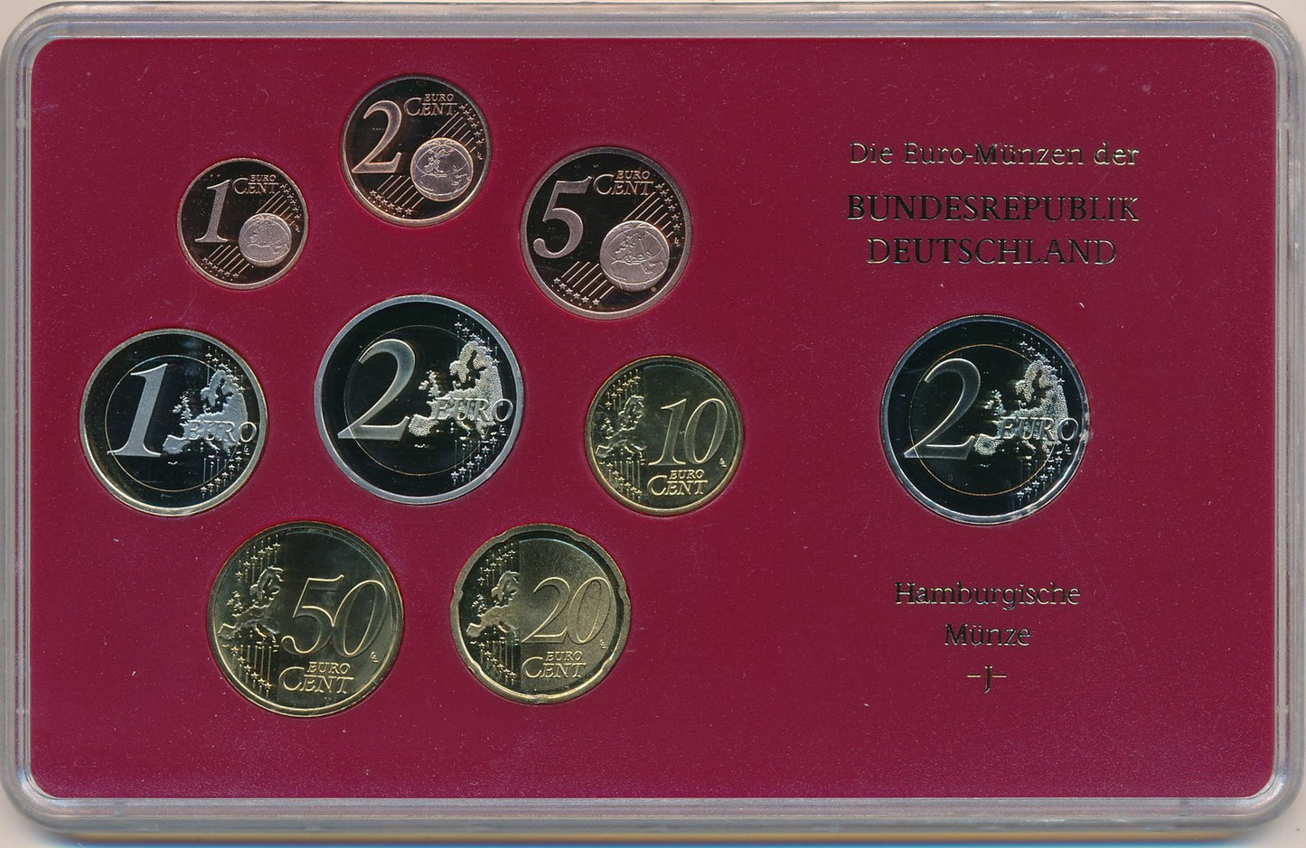 2010 Germany - 1c, 2c, 5c, 10c, 20c, 50c, €1, €2 - Euro Coin Set - Random Mint