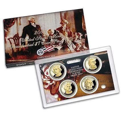 2007 United States – 1 Dollar × 4 - Presidential $1 Coin Proof Set