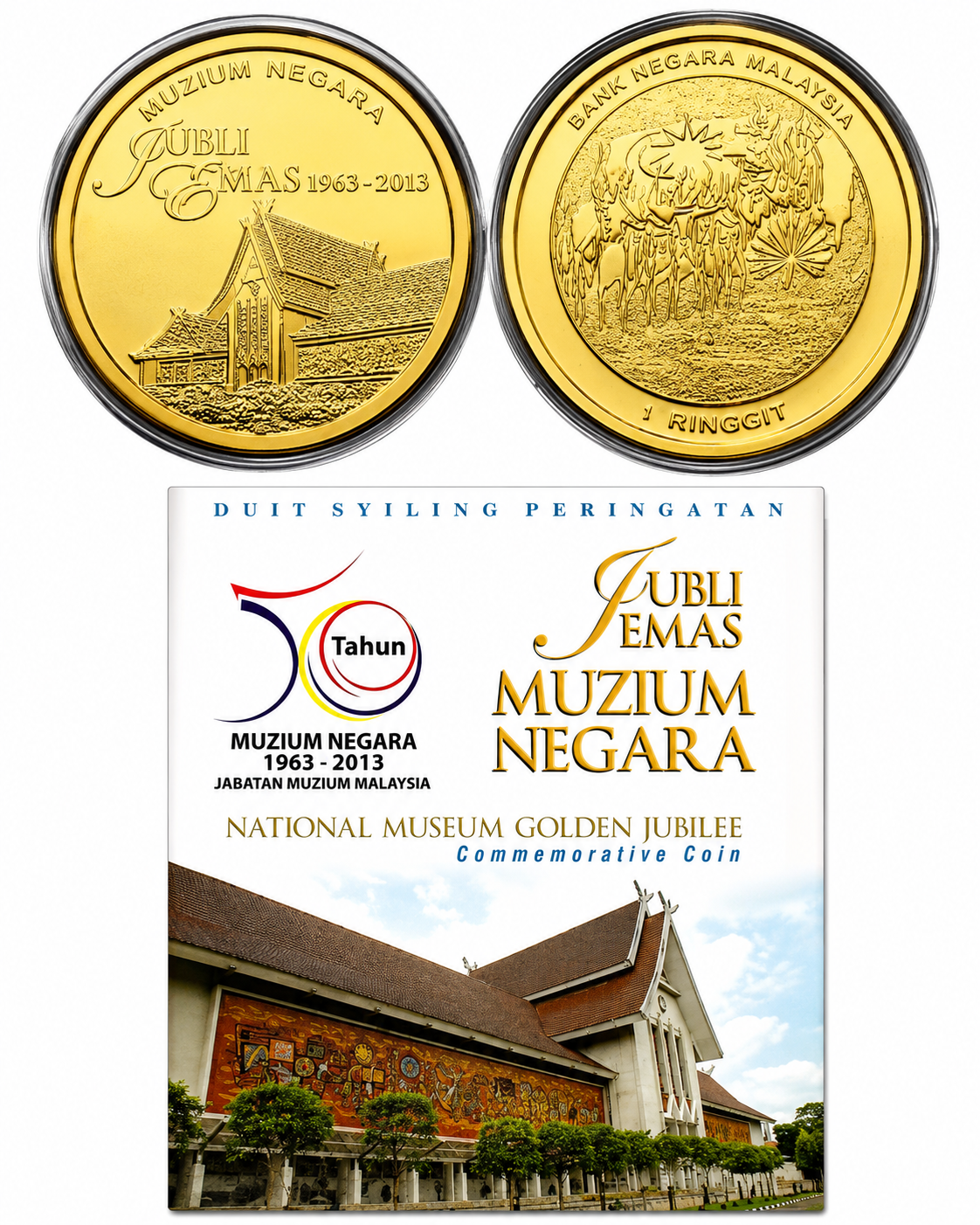 2013 Malaysia –1 Ringgit - National Museum Golden Jubilee