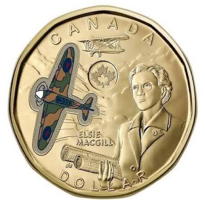 2023 Canada - 5 ¢, 10 ¢, 25 ¢, $1 & $2 - Elsie MacGill – Trailblazer in Aviation and Engineering