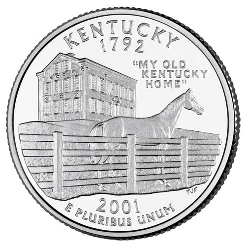 2001 USA  – Kentucky State Quarter Dollar UNC coin