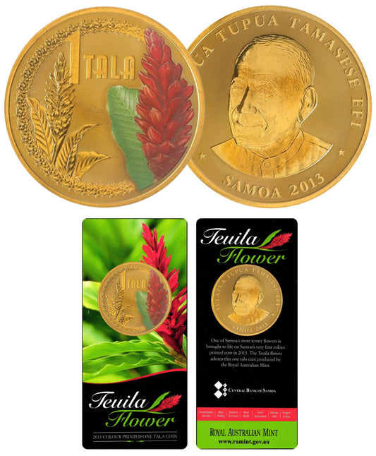 2013 Samoa – 1 Tala – Teuila Flower (Red Ginger)