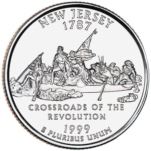 1999 USA  – New Jersey State Quarter Dollar UNC coin