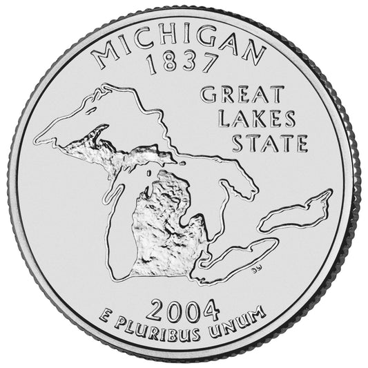 2004 USA  – Michigan State Quarter Dollar UNC coin