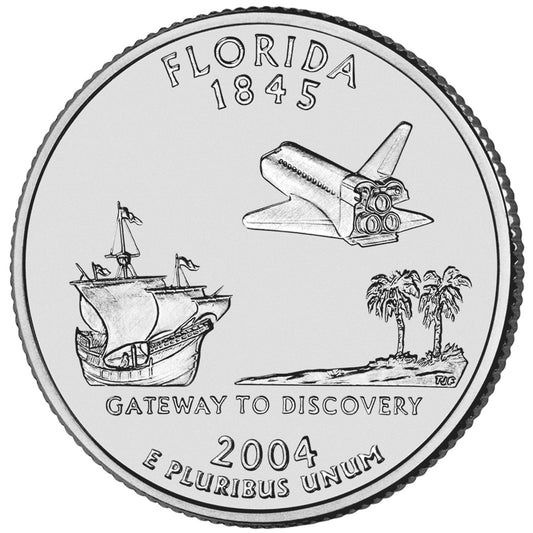 2004 USA – Florida State Quarter Dollar UNC coin