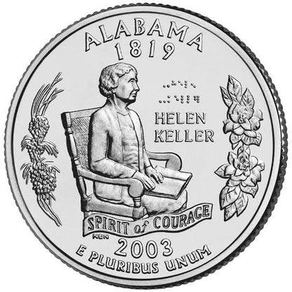 2003 USA – Alabama State Quarter Dollar UNC coin