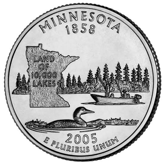 2005 USA – Minnesota State Quarter Dollar UNC coin