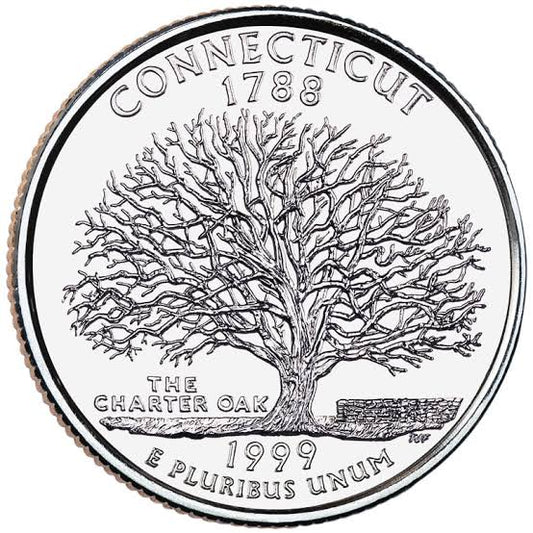 1999 USA – Connecticut State Quarter Dollar UNC coin