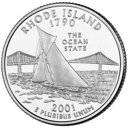 2001 USA – Rhode Island State Quarter Dollar UNC coin