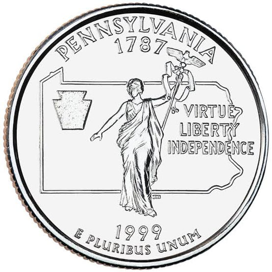 1999 USA – Pennsylvania State Quarter Dollar UNC coin