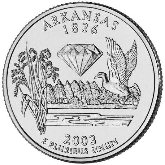 2003 USA – Arkansas State Quarter Dollar UNC coin