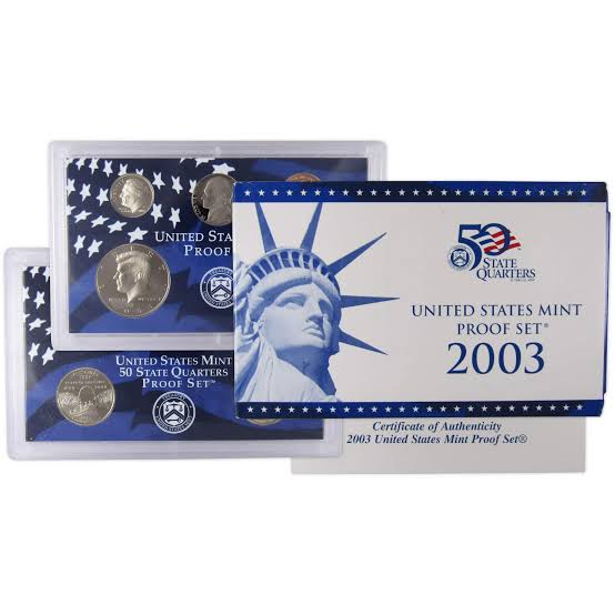 2003 USA - 10 Coins Mint Proof Set with COA