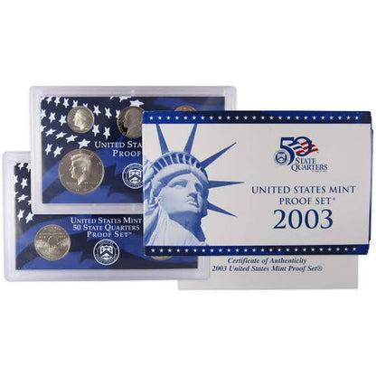 2003 USA - 10 Coins Mint Proof Set with COA