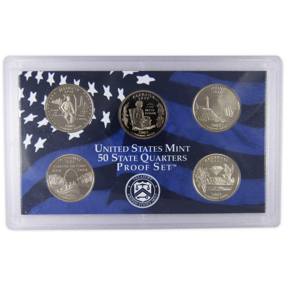 2003 USA - 10 Coins Mint Proof Set with COA