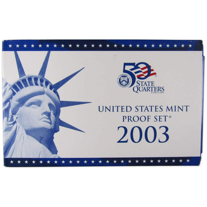 2003 USA - 10 Coins Mint Proof Set with COA